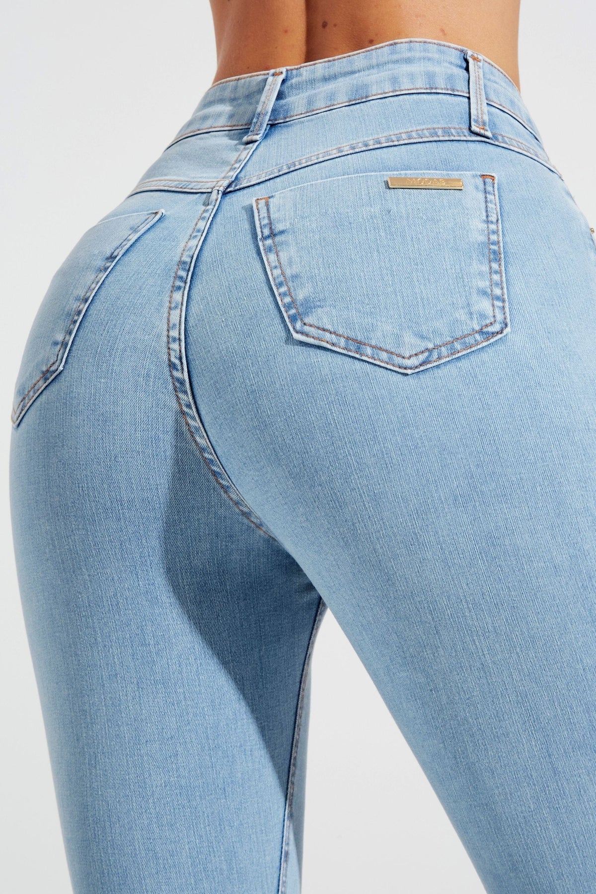 Calça Jeans Modeladora Revolucionária Skinny Clara Cós Super Alto Calça Jeans MRL-128 Miralleve