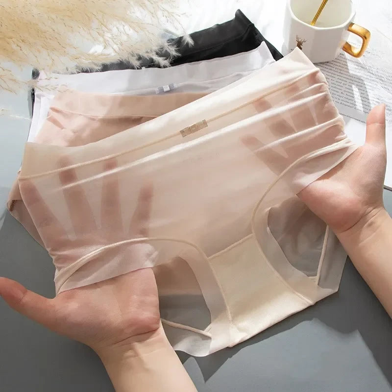 3 Kit Calcinhas de Seda Gelo sem Costura + Frete Grátis