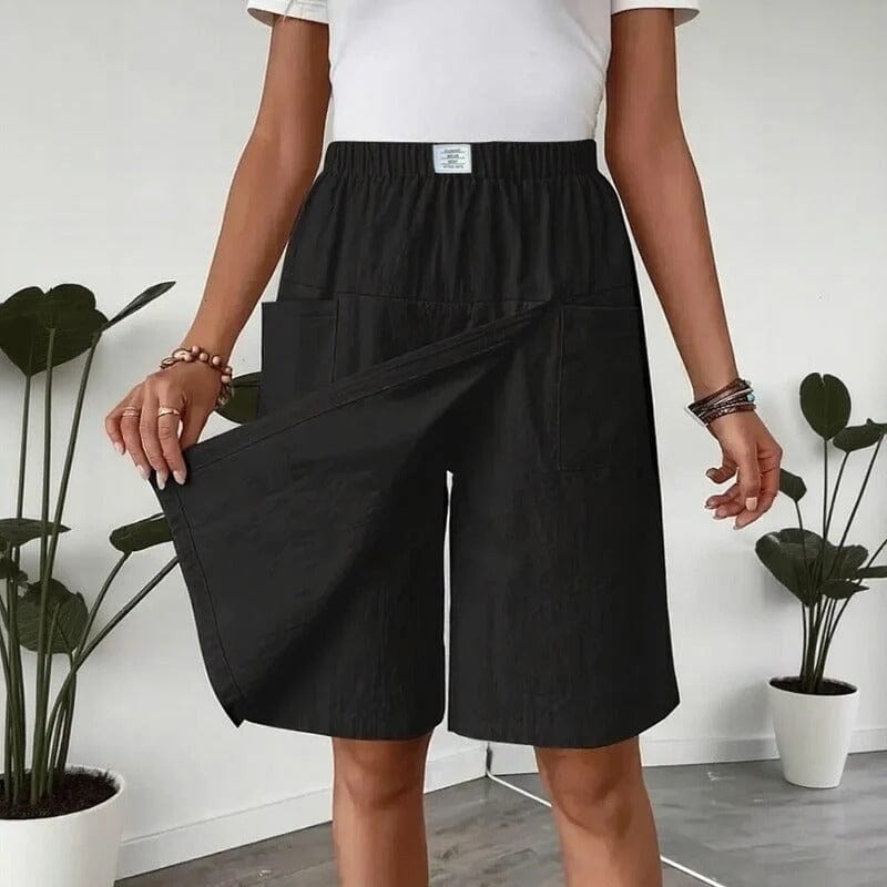 Shorts Saia Celenne™ em Linho de Algodão com Conforto Premium