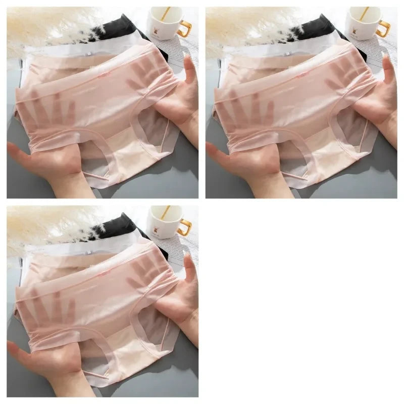 3 Kit Calcinhas de Seda Gelo sem Costura + Frete Grátis