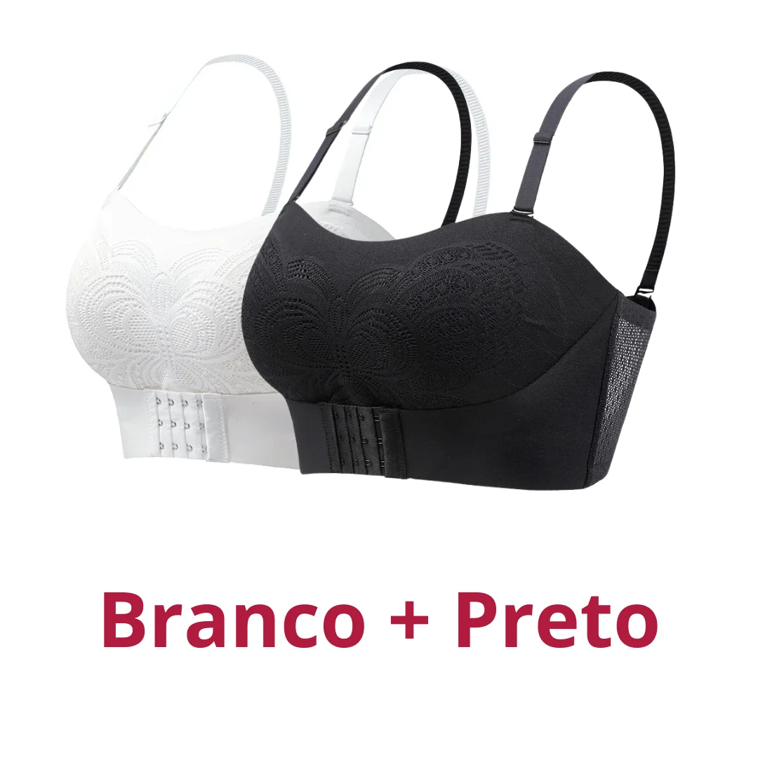 2 Sutiã Ultra Sustentação com Efeito Silicone Elisa 360º